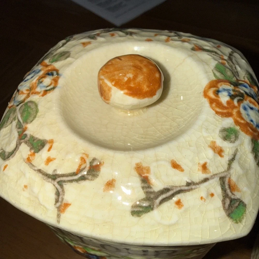 Vintage‎ Flour And Sugar Canisters Country Kitchen Basket Weave Lattice Floral